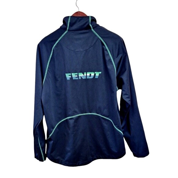 Black Fendt Lightweight Full Zip Jacket Size Large Green Contrast Stitching - Picture 4 of 6